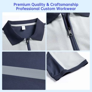 Áo Polo Tay Ngắn Công Trình An Toàn Cao Cấp Bán Buôn Tùy Chỉnh Có Dải Phản Quang, Dùng Cho Xây Dựng, Kỹ Thuật, Hậu Cần, Quần Áo Công Nhân EN - Product Image 4