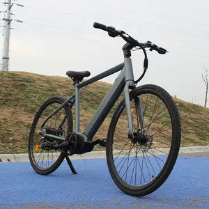 E-bike sepeda listrik 500W 48V, E Bike sepeda gunung suspensi penuh Ebike 1000W Mid Drive sabuk ban besar Drive