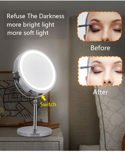 <span class=keywords><strong>Miroir</strong></span> de maquillage à LED avec grossissement 10x, rond, sur pied, personnalisé, pour table de maquillage, <span class=keywords><strong>miroir</strong></span> de vanité, <span class=keywords><strong>miroir</strong></span> de maquillage à LED - Product Image 4