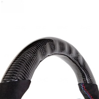Volant de course personnalisé en fibre de carbone véritable avec LED, adapté aux BMW E60 E61 M5 E63 E64 M6, volant en daim E90 E91 E92