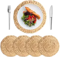 Braided Rattan Placemat, Water Hyacinth Placemat, Tablemats