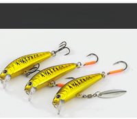 Leurres de pêche Minnow Jerkbait ABS 5,7 cm/6,5 g pour la pêche au bar, au saumon, à la truite - Utilisation en mer, en bateau, en rivière et en lac