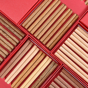 <b>Red</b> Sandalwood Chopsticks 5 Pairs Unpainted Unwaxed Gift <b>Box</b> Set Environmental Friendly Business Gifts - Product Image 2