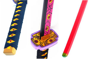 Épées de Cosplay de dessin animé Demon Slayer <span class=keywords><strong>Kokushibou</strong></span> Tsugikuni mikikatsu Offres Spéciales - Product Image 2
