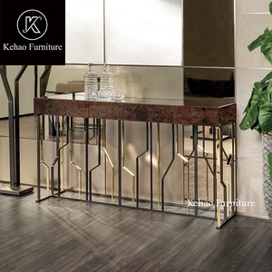 <span class=keywords><strong>Console</strong></span> de table de hall italien en métal doré, design sculpté en creux, meubles de salon, table de <span class=keywords><strong>console</strong></span> décorative - Product Image 1