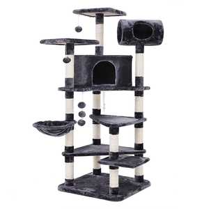 El Rascador para Gatos Integrado para Uso Doméstico Ahorra Espacio en Interiores y Crea un Acogedor <span class=keywords><strong>Castillo</strong></span> Pequeño para el Gato - Product Image 1
