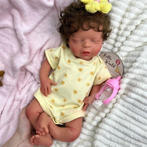 Bambola Reborn in Silicone Artigianale da 45 cm, Bambina con Capelli e Occhi Chiusi, Personalizzabile, Regalo per Futuri Genitori e Innamorati - Product Image 1