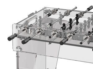 Mesa <span class=keywords><strong>de</strong></span> <span class=keywords><strong>Futbolín</strong></span> <span class=keywords><strong>Profesional</strong></span> <span class=keywords><strong>de</strong></span> Acrílico Transparente <span class=keywords><strong>de</strong></span> Lujo <span class=keywords><strong>de</strong></span> 55'' <span class=keywords><strong>de</strong></span> Tamaño Completo, Marca JIUXING SPORTS/NINESTAR Modelo JX-1A021 con 8 <span class=keywords><strong>Bolas</strong></span> - Product Image 5