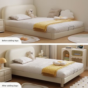 High-end Upholstered <strong>Beds</strong> Minimalist &amp; Modern Look Baby <strong>Cot</strong> <strong>Bed</strong> Wooden <strong>Bed</strong> for Kids - Product Image 5