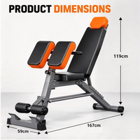 Chaise romaine pliable et banc d'extension dorsale - Banc de musculation multifonctionnel réglable en cuir pour entraînement à domicile