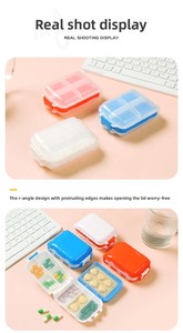 Wholesale Portable 7-Day Weekly <b>Pill</b> Dispenser Airtight PP Plastic Medicine <b>Case</b> Organizer with Promotional Boxes <b>Cases</b> - Product Image 2
