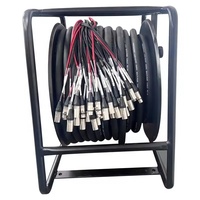 Câble multipaire XLR 8/12/16/20/24/28/40 canaux sur chariot, 30M/50M, ROHS, OFC, PVC, Câble audio multipaire, Vente chaude, OEM, Professionnel