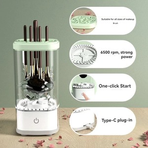New USB Electric Makeup Brush Cleaner Portable 3 in 1 Makeup Brushes <b>Drying</b> <b>Rack</b> Lazy Cleaning Brush Washer Quick Dry Tool - Product Image 2