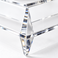 Présentoir de montres en acrylique Calic en forme de pyramide à 6 niveaux, vitrine triangulaire pour bijouterie, comptoir de vente au détail, OEM ODM
