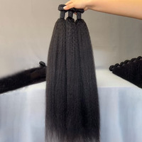 Cheveux vietnamiens bruts non traités, mèches de cheveux raides Yaki, cheveux humains bruts, mèches de cheveux raides crépus, extensions de cheveux