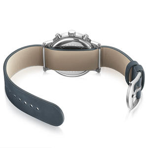 Reloj de hombre con correa de cuero genuino, esfera grande, reloj de cuarzo versátil con calendario - Product Image 4