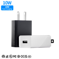 5V 2A 10W Snellader US UK AU EU stekker met QC voor mobiele telefoon & smartwatch adapter USB A wandlader ABS materiaal