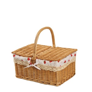 Cesta de almacenamiento de mimbre tejida a mano Natural superventas Cesta de Sauce de alta calidad - Product Image 6