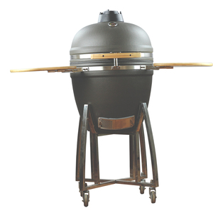 Auplex Griglia <span class=keywords><strong>BBQ</strong></span> Kamado a Carbone in Ceramica e <span class=keywords><strong>Ghisa</strong></span> Premium di Lusso, 21 Pollici, Altezza Regolabile, con Carrello, Antiaderente, per Giardino - Product Image 1