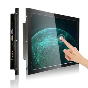 15 pollici Flat Multi parete montaggio Widescreen Led industriale resistivo Touch screen IP65 cassa in metallo Display LCD monitor industriale