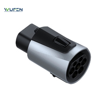 Adaptateur de charge WUFEN EV Convertisseur 380V-480V 32A 22KW IEC 62196 Type 2 vers GB/T Adaptateur de convertisseur de chargeur avec verrouillage mécanique
