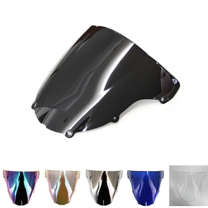 Protector de parabrisas de motocicleta, Deflector de flujo de aire de doble burbuja a prueba de viento para <span class=keywords><strong>Kawasaki</strong></span> <span class=keywords><strong>ZX6R</strong></span> 03 04 ZX-6R <span class=keywords><strong>636</strong></span> 2003 2004 - Product Image 2