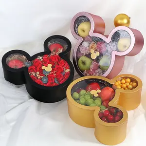 Lovely Mickey Shape Chocolate Fruit Rose Flower Gift Packaging Flores Caixas