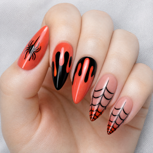 Halloween Künstliche Fingernägel Großhandel 24 Stück Wiederverwendbare Aufklebenägel Horror-Party Individuelle Nagelkunst - Product Image 2