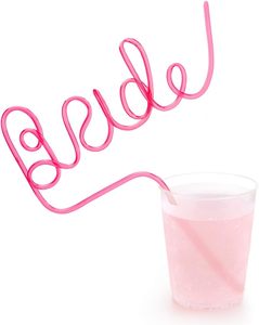 Diamond Ring Creative Word Straw, Bride Letter English LOGO Letter Design Straw - Product Image 1