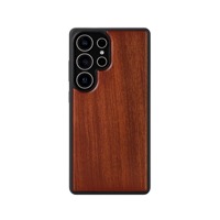 Casing ponsel kayu TPU, mewah Anti jatuh kayu untuk Samsung S25U penutup penuh timbul pelindung ponsel kayu untuk Samsung A55