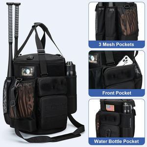 กระเป๋าทรงถังของทีมกระเป๋าทรงโค้ชซอฟต์บอลพร้อมถังที่นั่งแบบบุนวมพร้อมกระเป๋าหุ้มฉนวนและที่ใส่หมวกกันน็อคแบบซ่อน - Product Image 6