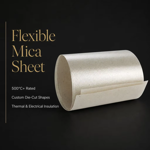 Lámina de Mica Flexible Personalizada, Lámina de Silicona Adhesiva, Flogopita, Muscovita, Tablero Suave 1000C en Rollo para Aislamiento Ignífugo de Cables y Bobinas de Calentadores - Product Image 4