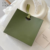 Sac d'emballage pour bijoux de style nouveau, sac en papier à poignée ruban, couleur unie, sac cadeau pour cosmétiques et rouges à lèvres, logo imprimable