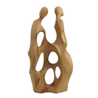 Sculpture d'art abstraite moderne en bois sculpté, décoration haut de gamme faite à la main pour salon et entrée, Modèle 30
