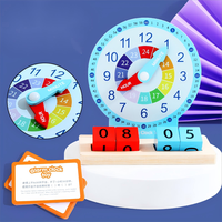 2024 New Digital DIY Holz Matching Wecker Buch Absorbed Fun Game Kinder Montessori Lernspiel zeug für Kinder Jungen Mädchen