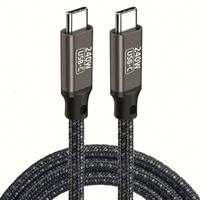 Cable USB de Carga Rápida para Laptop, 240W PD Tipo C, Trenzado de Nailon, Carga Rápida, Transferencia de Datos de 480Mbps, Directo de Fábrica OEM