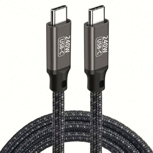 OEM Manufacturer Direct 240W PD Type C Nylon Braided Quick Charge 480Mbps Data Laptop Fast Charging USB Cable