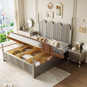 <span class=keywords><strong>Lit</strong></span> King Size en Bois Massif de Chêne Japonais Moderne Américain 1,8 mètre <span class=keywords><strong>Lit</strong></span> Double Chambre à Coucher Principale Écologique Durable Confortable Minimaliste - Product Image 5