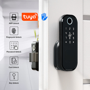 Alexa & Google trợ lý tương thích vân tay & kỹ thuật số mã truy cập điều khiển không dây khóa điện cho cửa gỗ An ninh nhà - Product Image 2