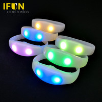 Pulsera LED para Fiestas con Control por Aplicación de Computadora, Control de Audio, Multicolor, Pulsera Luminosa con Control por Radio para Festivales