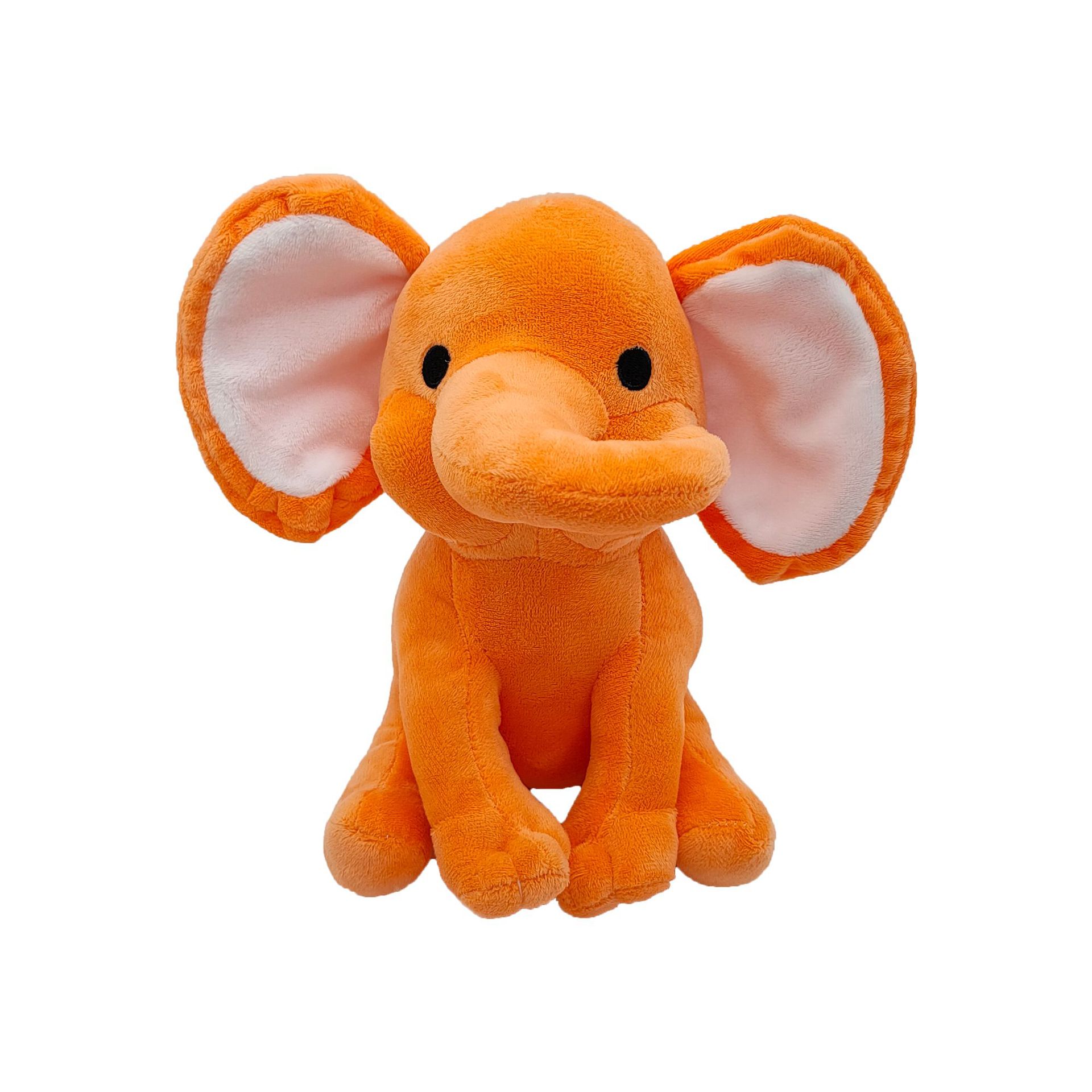 Peluche Éléphant Orange et blanc