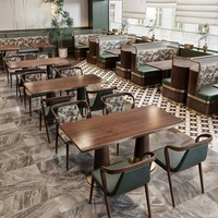 Mobilier de restaurant commercial de luxe de haute qualité OEM ODM, banquet, restauration, cafétéria, banquettes, table à manger, ensemble de chaises