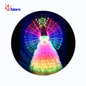 RF điều khiển từ xa LED Dance DRESS hiệu suất mặc, tương lai ít khởi động 'cyber Cinderella LED Dress