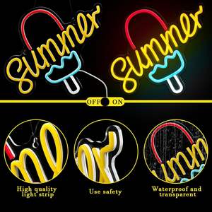 Gelato segno di luce al Neon per decorazione della parete estate perfetto per Home bar feste club edifici & negozi auto hotel - Product Image 3