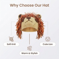Gorro de Punto Grueso y Cálido para Bebés y Niños, Hecho a Mano con Algodón Ecológico, Transpirable, Absorbente de Sudor, Deportivo, para las Cuatro Estaciones, Unisex