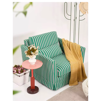 Fauteuil de salon moderne pivotant et serein, design luxueux, écologique, meubles Qualihome, matériau en panneau de bois