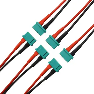 MPX多路复用公母遥控充电器适配器连接器，带裸电缆5毫米红黑电缆16AWG 300毫米