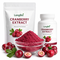 LongBio Natuurlijk Cranberry Fruitpoeder Vaccinium Macrocarpon Voedingskwaliteit Vriesgedroogd Poeder voor Dranken Gummies Smoothies Bulk