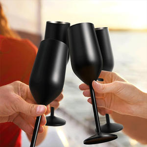 Calice da Vino Vintage 350ml in Acciaio Inossidabile Placcato Oro/Rame Infrangibile Riutilizzabile per Champagne Metallo per Matrimoni e Natale - Product Image 2