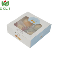 Scatola di Cartone Pieghevole Personalizzata per Panetteria, OEM ODM, Scatola Sicura per Alimenti per Confezionamento di Pane, Cupcake, Pasticceria e Dessert